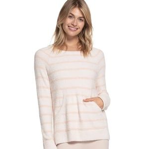 EUC Barefoot Dreams Cozychic Lite Striped Pullover